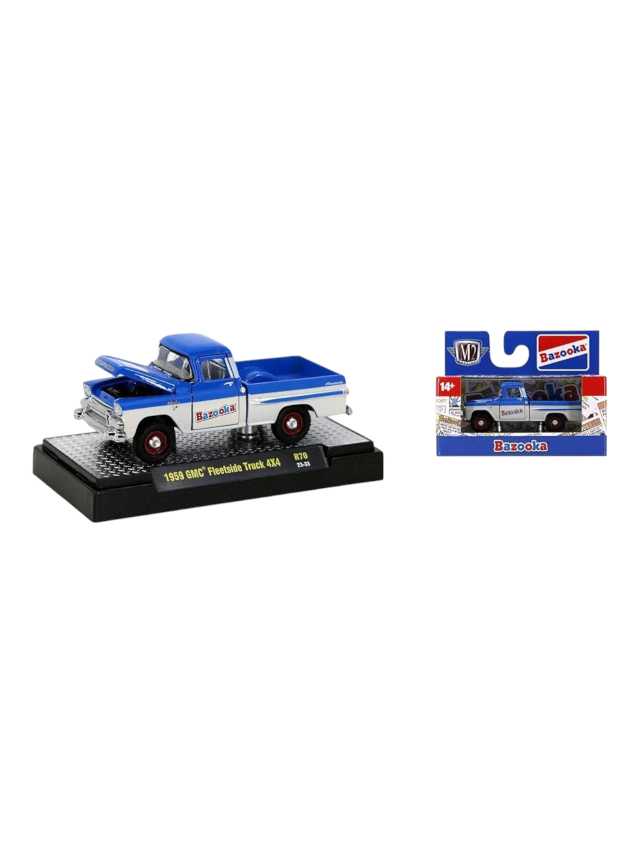 1959 M2 gmc fleetside truck 4*4 M2 machine 1:64 Scale Bazooka