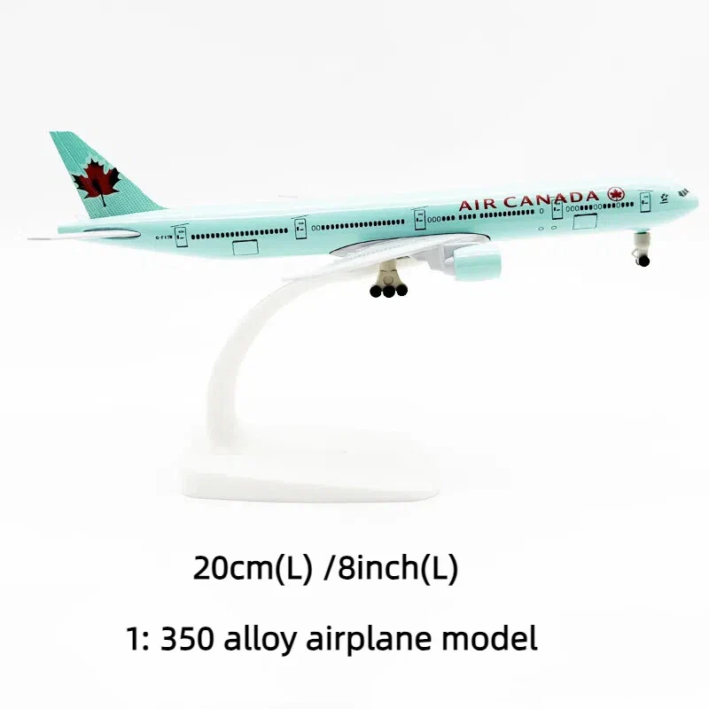 Aircraft 'Air Canada Boeing 777 Metal Diecast Airplane 20cm' Scale C-F I T W With Display Stand And Landing Wheels ( No.319) - Image 2