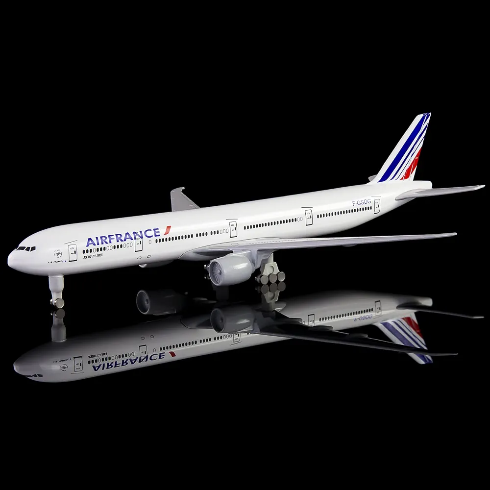 Aircraft 'Airfrance Boeing 777 F-GSOG Diecast Airplane (No.318) Display Stand With Landing Wheels 20cm" - Image 2