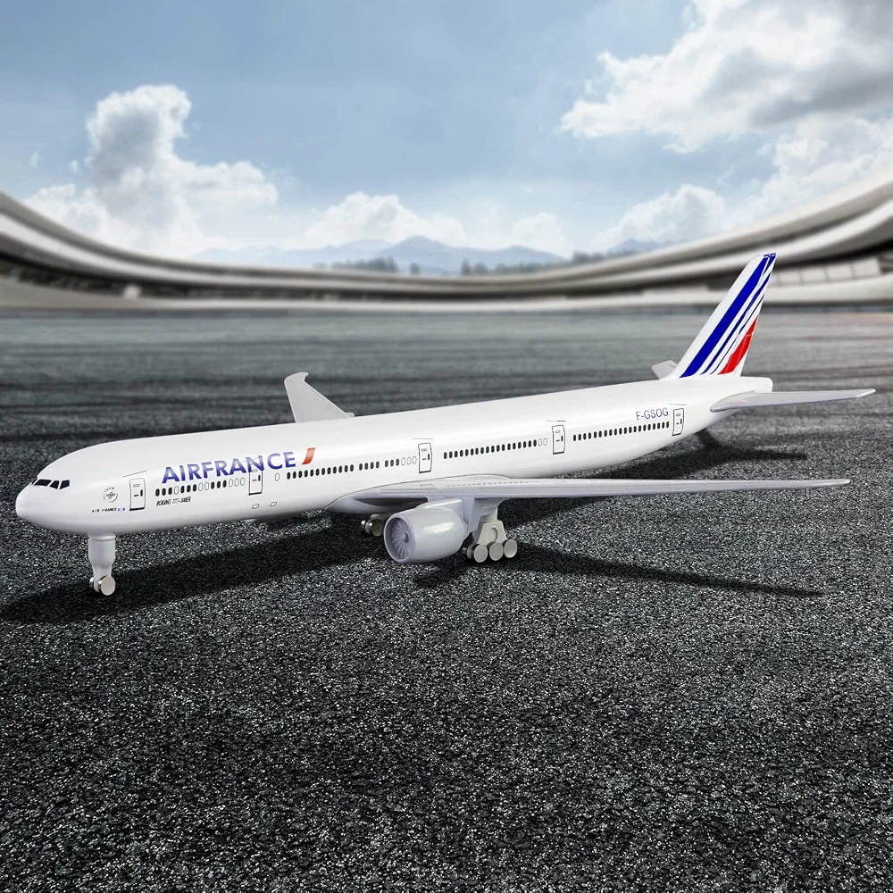 Aircraft 'Airfrance Boeing 777 F-GSOG Diecast Airplane (No.318) Display Stand With Landing Wheels 20cm" - Image 5