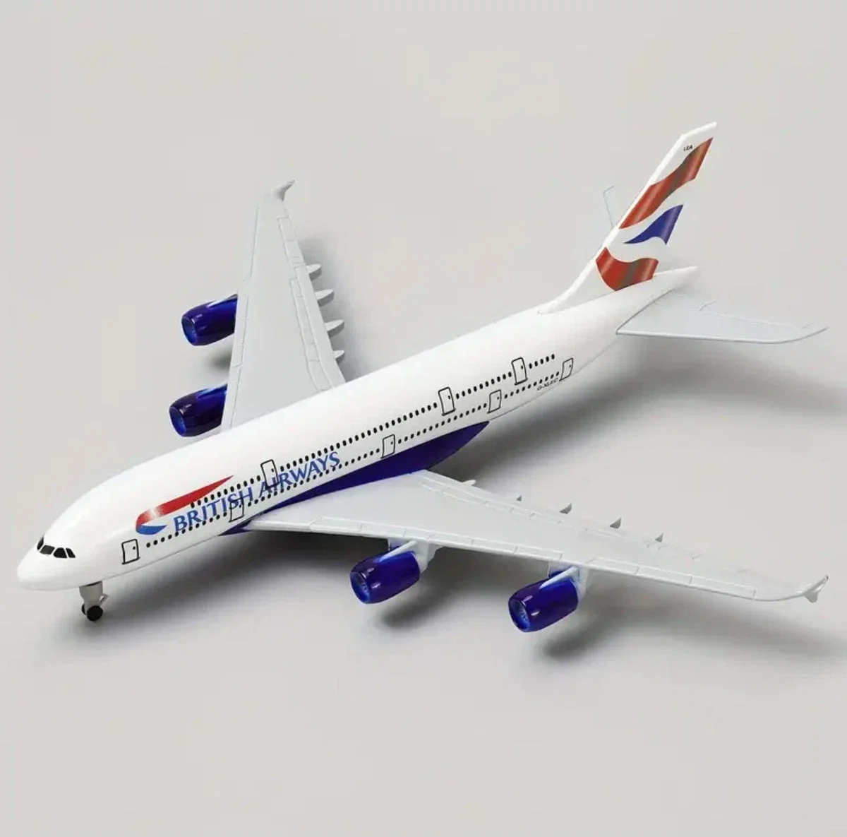 Aircraft 'British Airways A380 Airplane G-XLEC Display Stand With Landing Wheels Diecast Model 20cm Scale Airplane ( No.306) - Image 4