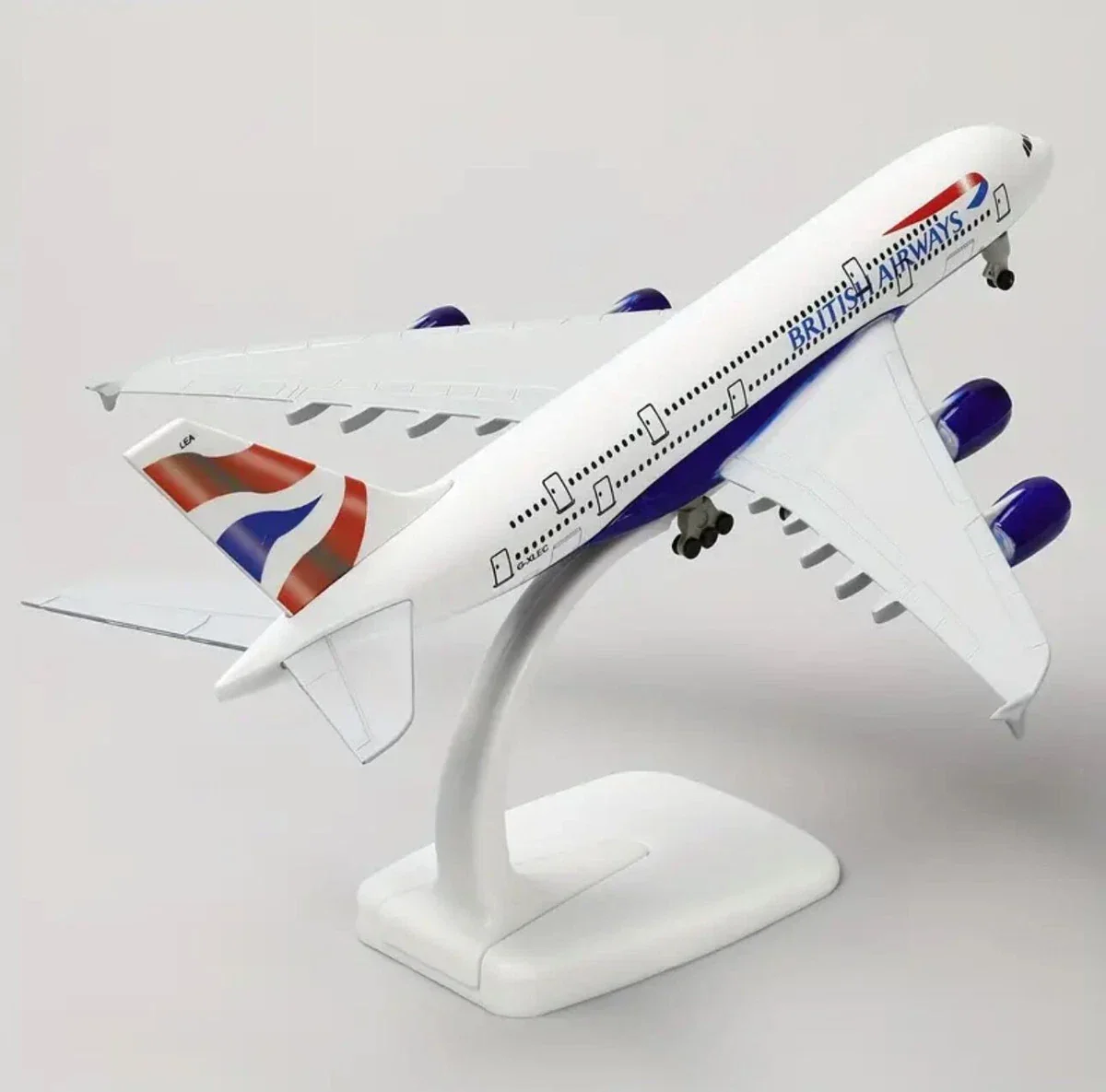 Aircraft 'British Airways A380 Airplane G-XLEC Display Stand With Landing Wheels Diecast Model 20cm Scale Airplane ( No.306) - Image 5