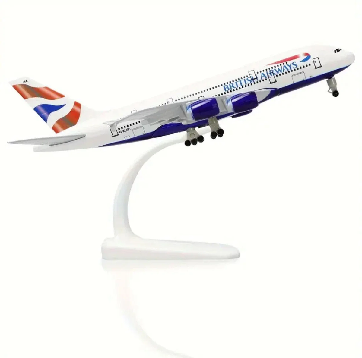 Aircraft 'British Airways A380 Airplane G-XLEC Display Stand With Landing Wheels Diecast Model 20cm Scale Airplane ( No.306) - Image 6