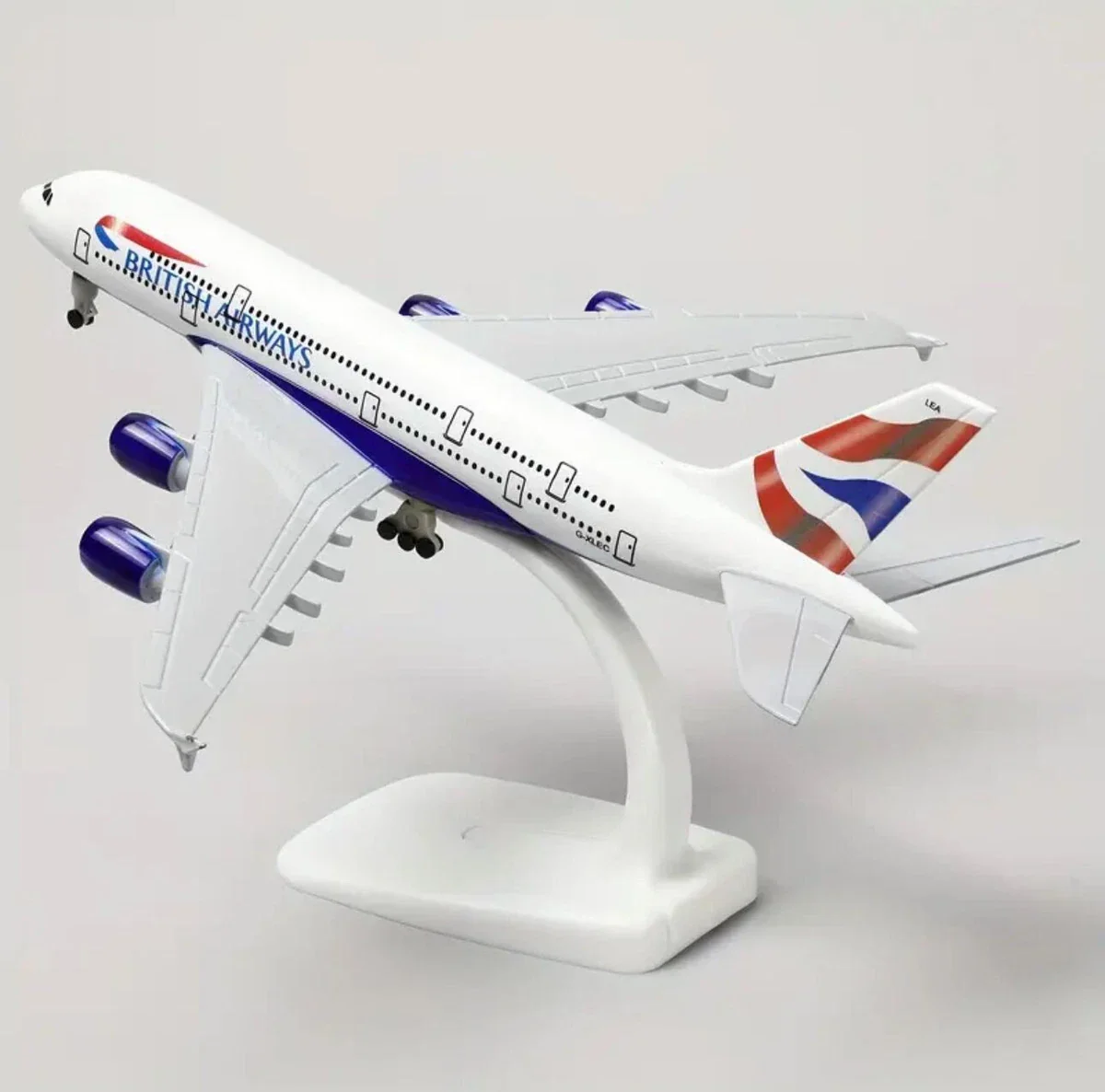 Aircraft 'British Airways A380 Airplane G-XLEC Display Stand With Landing Wheels Diecast Model 20cm Scale Airplane ( No.306) - Image 7