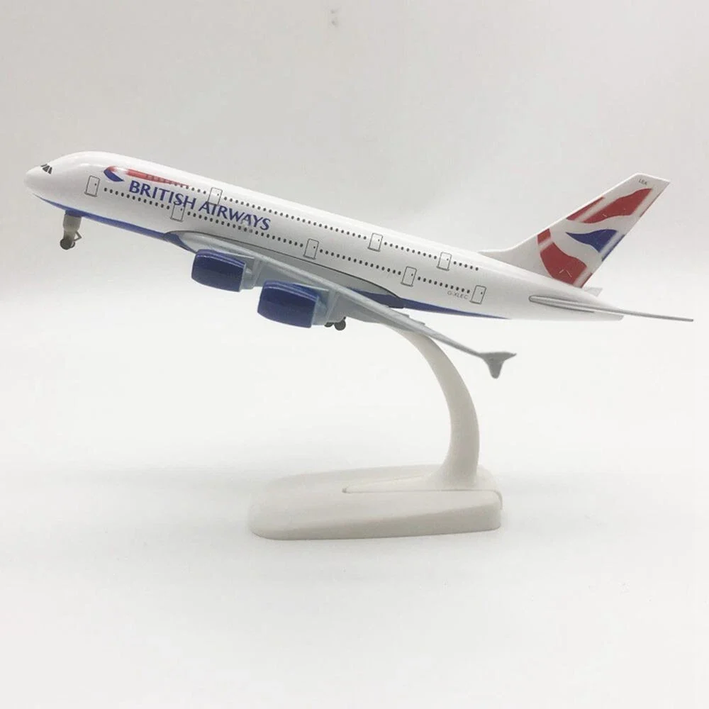 Aircraft 'British Airways A380 Airplane G-XLEC Display Stand With Landing Wheels Diecast Model 20cm Scale Airplane ( No.306) - Image 8