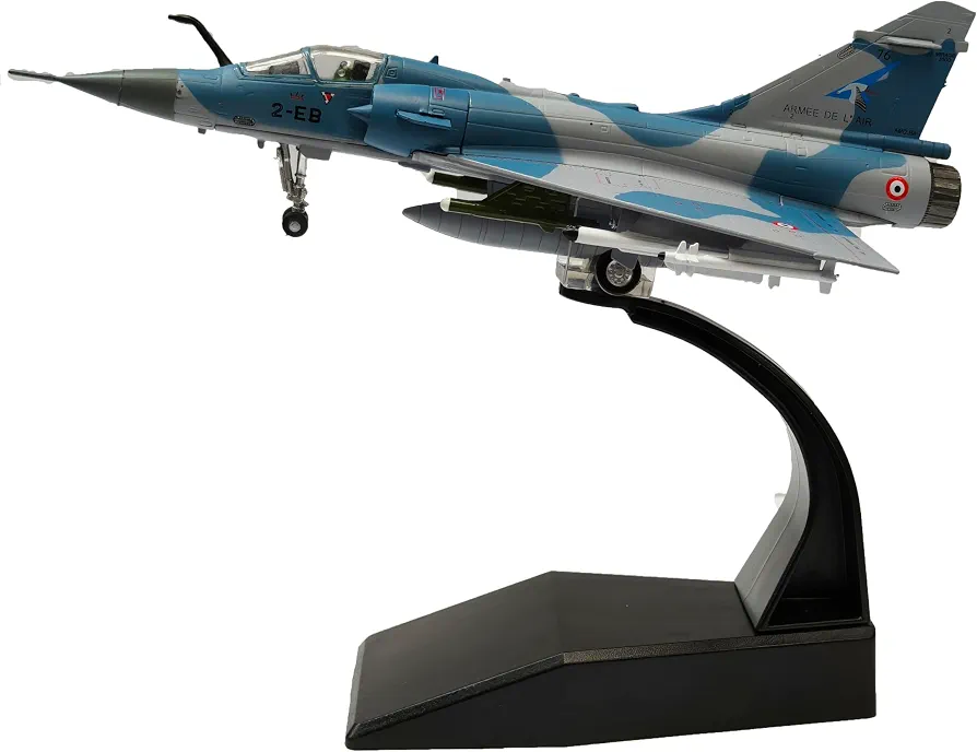 Aircraft Dassault Mirage 2000 Fighter Jet "2-EB Air Force Diecast With Display Stand 1:100 Scale