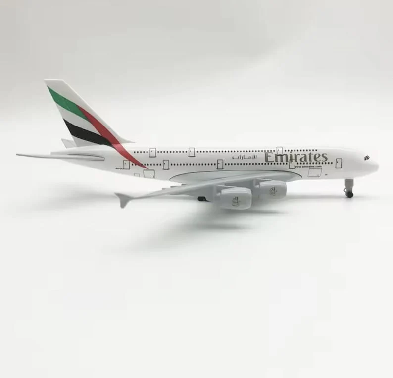 Aircraft 'Emirates Airbus A380 Resign Airplane Diecast Metal Display Stand With Landing Wheels 20cm Scale (No.301) - Image 5