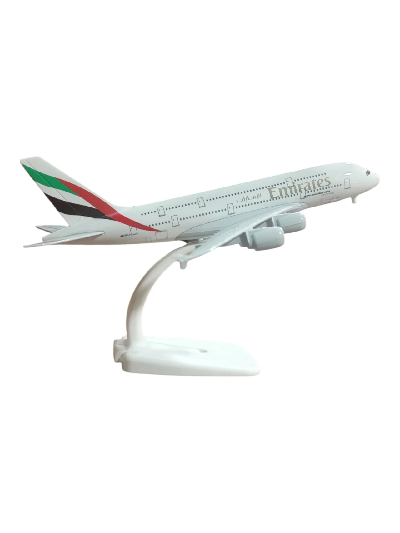 Aircraft 'Emirates Airbus A380 Resign Airplane Diecast Metal Display Stand With Landing Wheels 20cm Scale (No.301) - Image 6