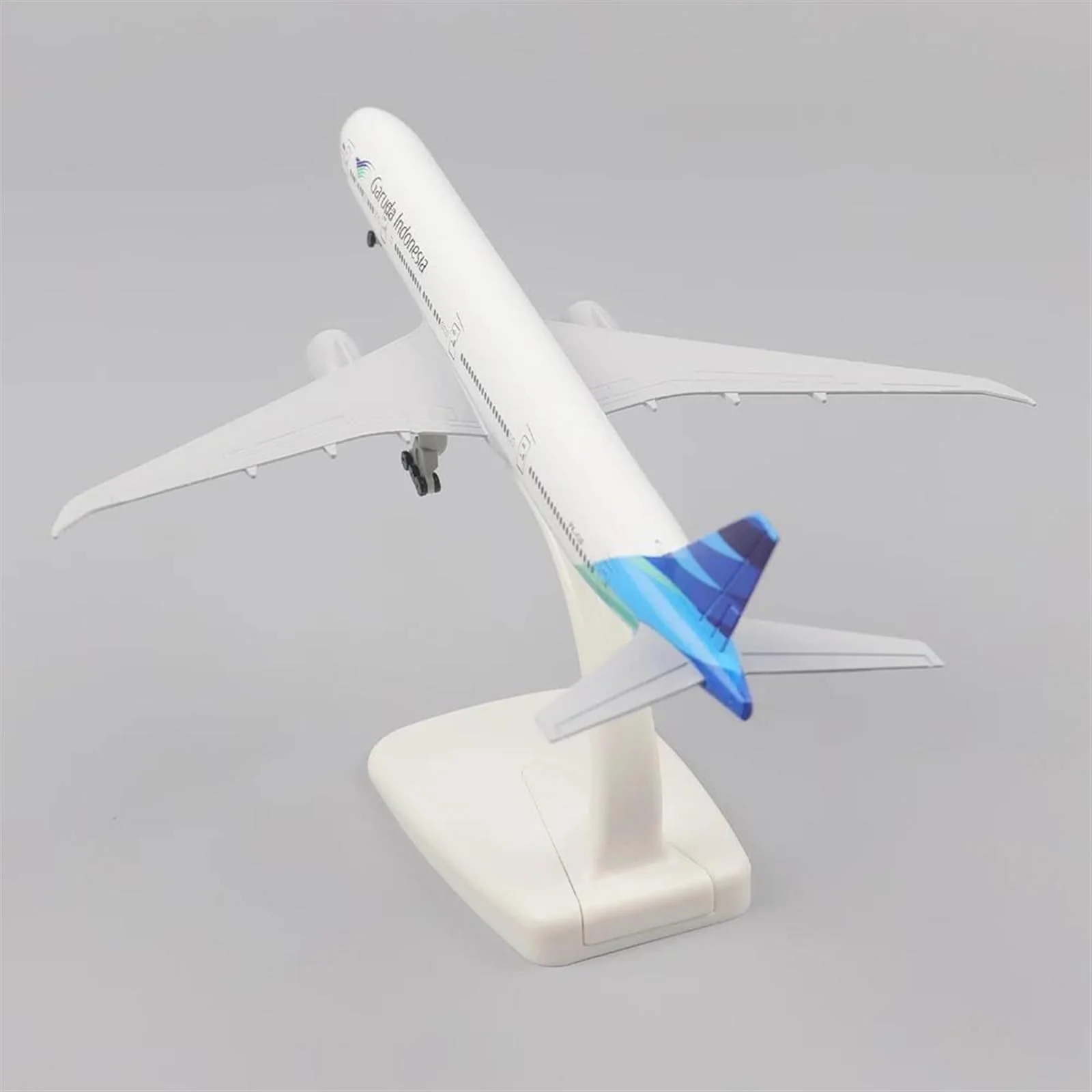 Aircraft 'Garuda Indonesia Boeing 777-300ER Airplane Diecast Metal With Display Stand And Landing Wheels 20cm Scale (No.323) - Image 2