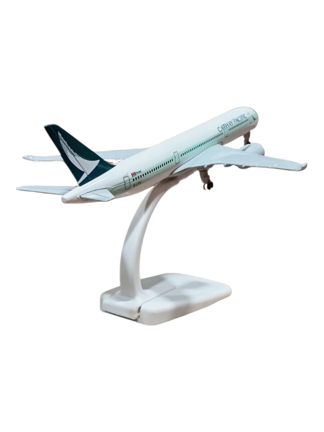 Aircraft Cathay Pacific Airbus A350 Diecast Airplane B-LRV Display Stand With Landing Wheels 20cm Scale (No.324) - Image 7