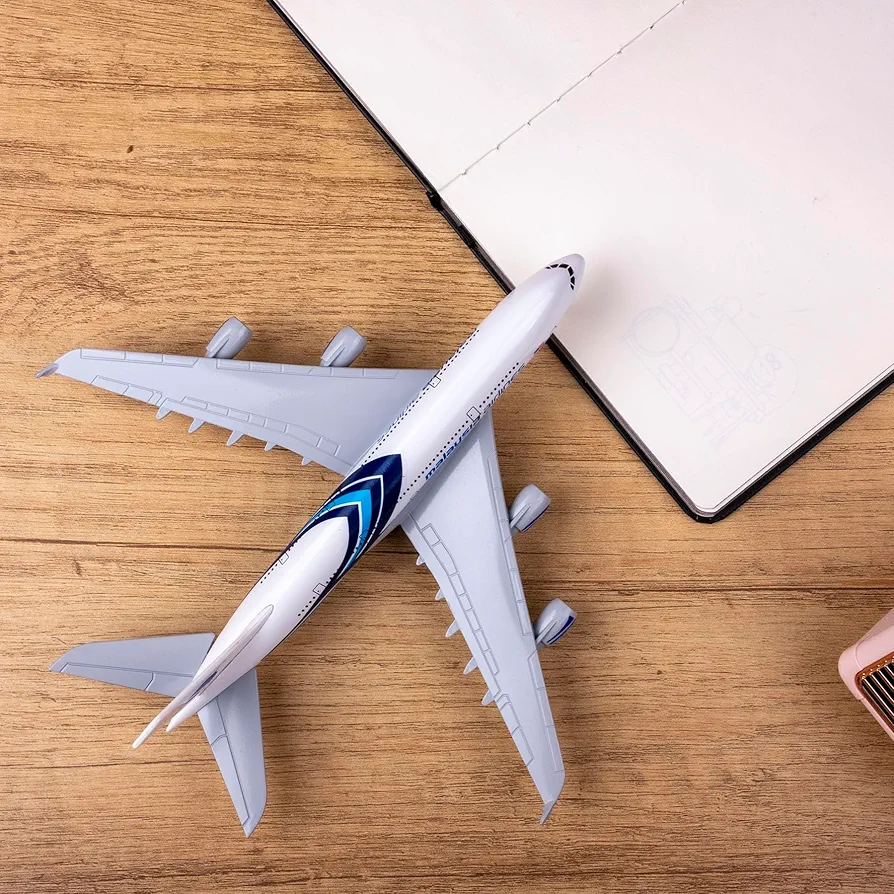 Aircraft Malaysia Airlines A380 Airbus 9H-HNF Diecast Airplane (No.304) Display Stand With Landing Wheels 20cm" Scale - Image 4
