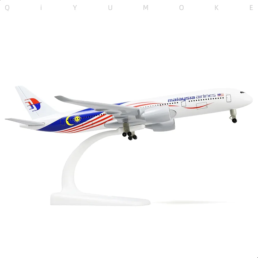 Aircraft Malaysia Airlines Airbus Display Stand With Landing Wheels Diecast Model 20cm Scale (No. 325)Airplane - Image 5