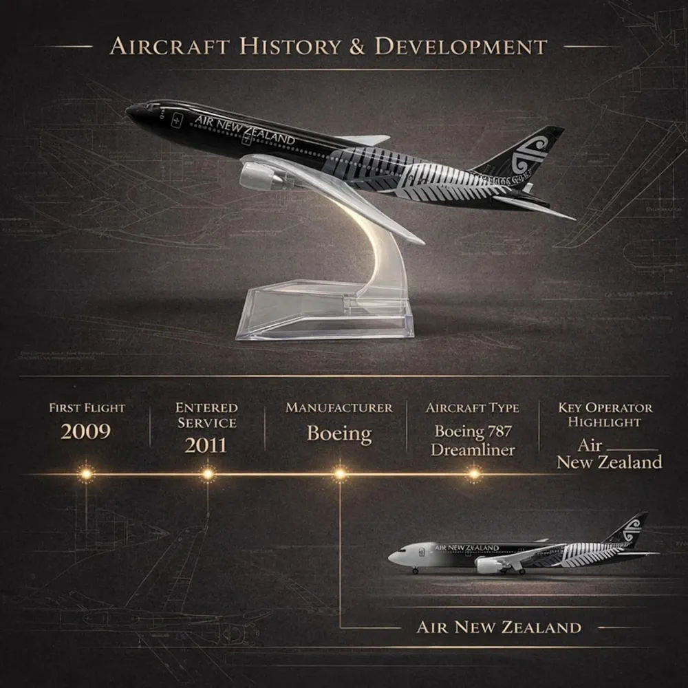 Aircraft Model Air New Zealand Western Era Black New Airplane Zealand B747 16cm (Code 141) - Image 2