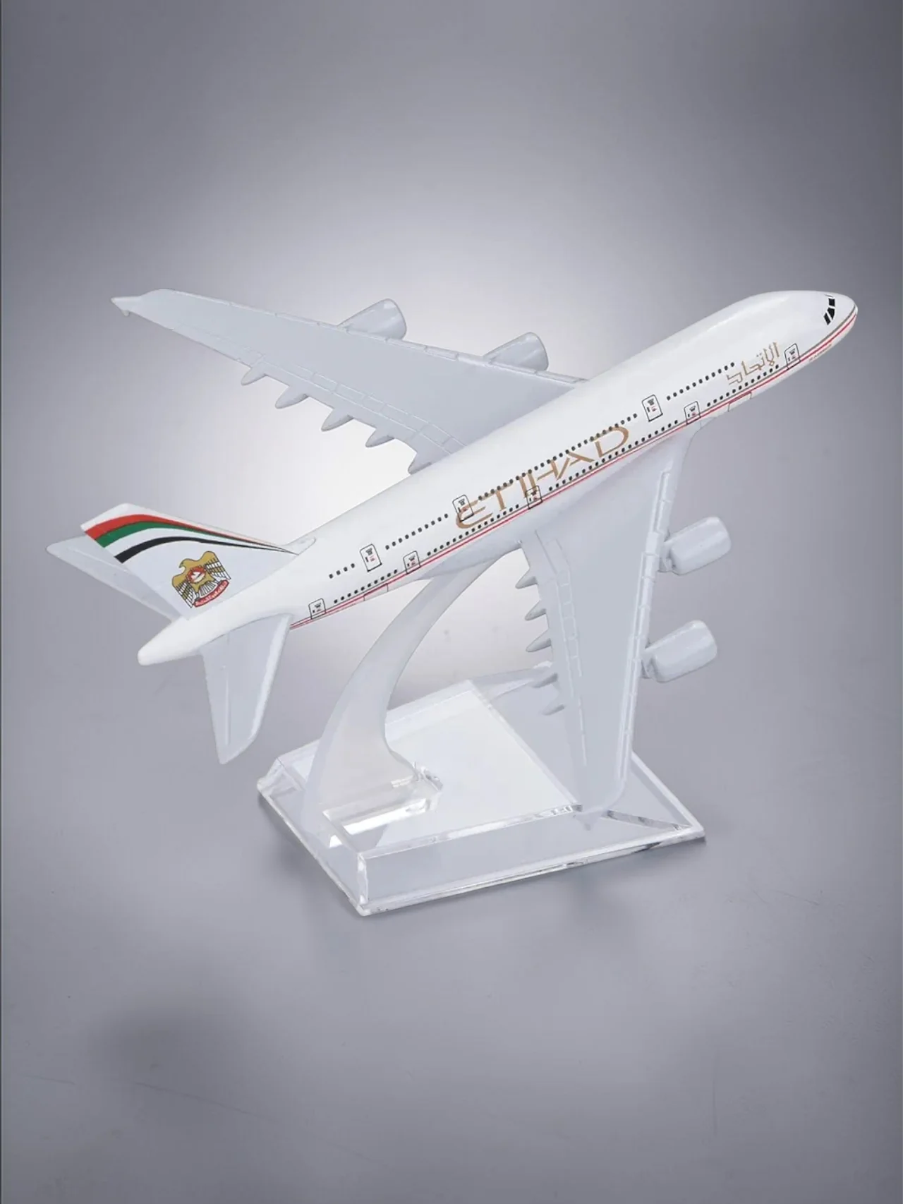 Aircraft Model Airbus ETIHAD Airlines A380 Model - 16cm Airplane Durable Construction (Code-102A)