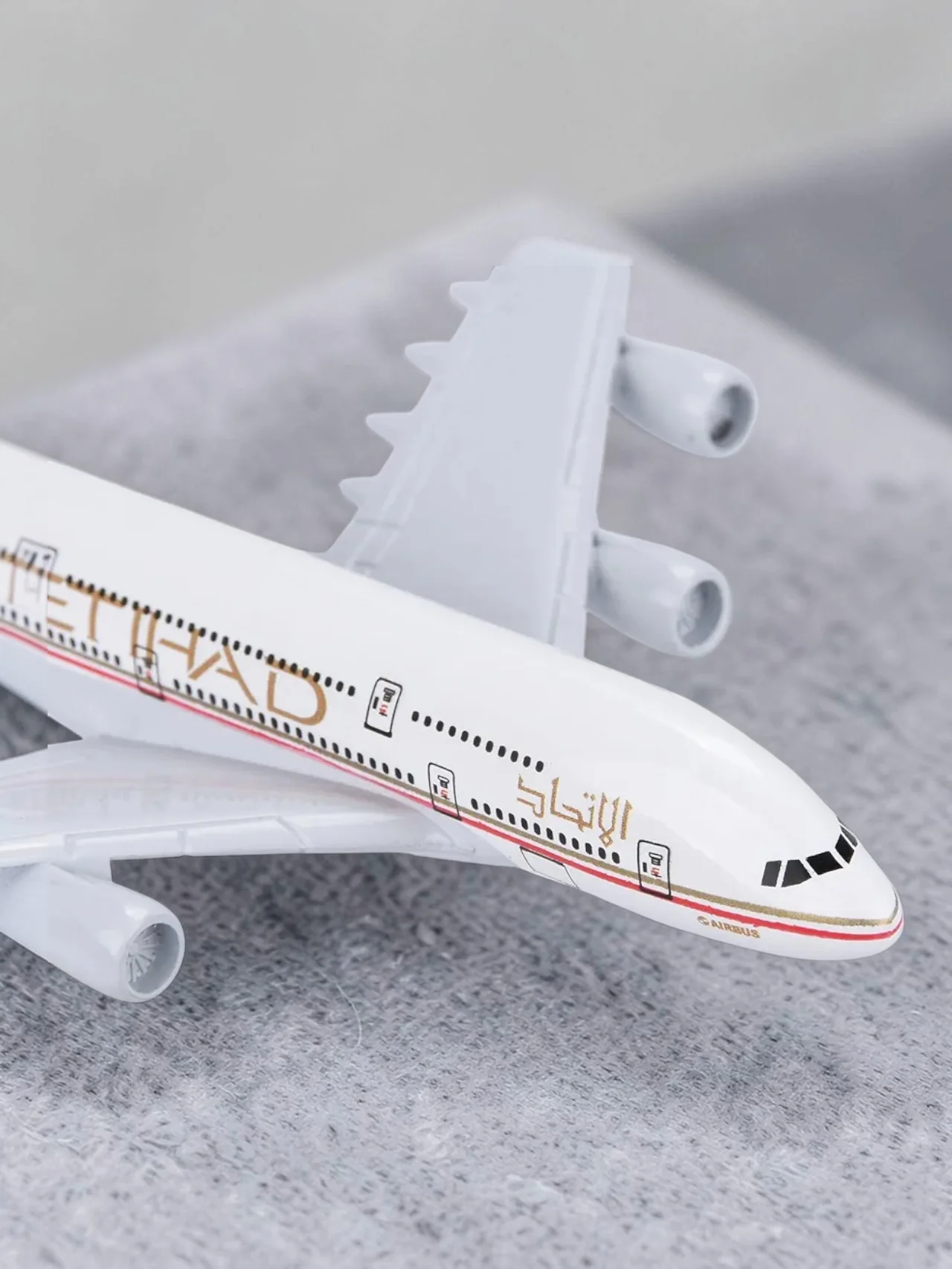 Aircraft Model Airbus ETIHAD Airlines A380 Model - 16cm Airplane Durable Construction (Code-102A) - Image 4