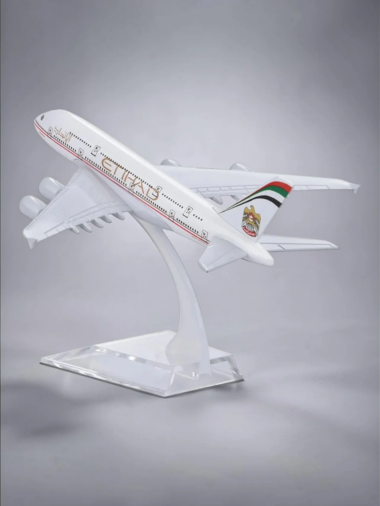 Aircraft Model Airbus ETIHAD Airlines A380 Model - 16cm Airplane Durable Construction (Code-102A) - Image 5