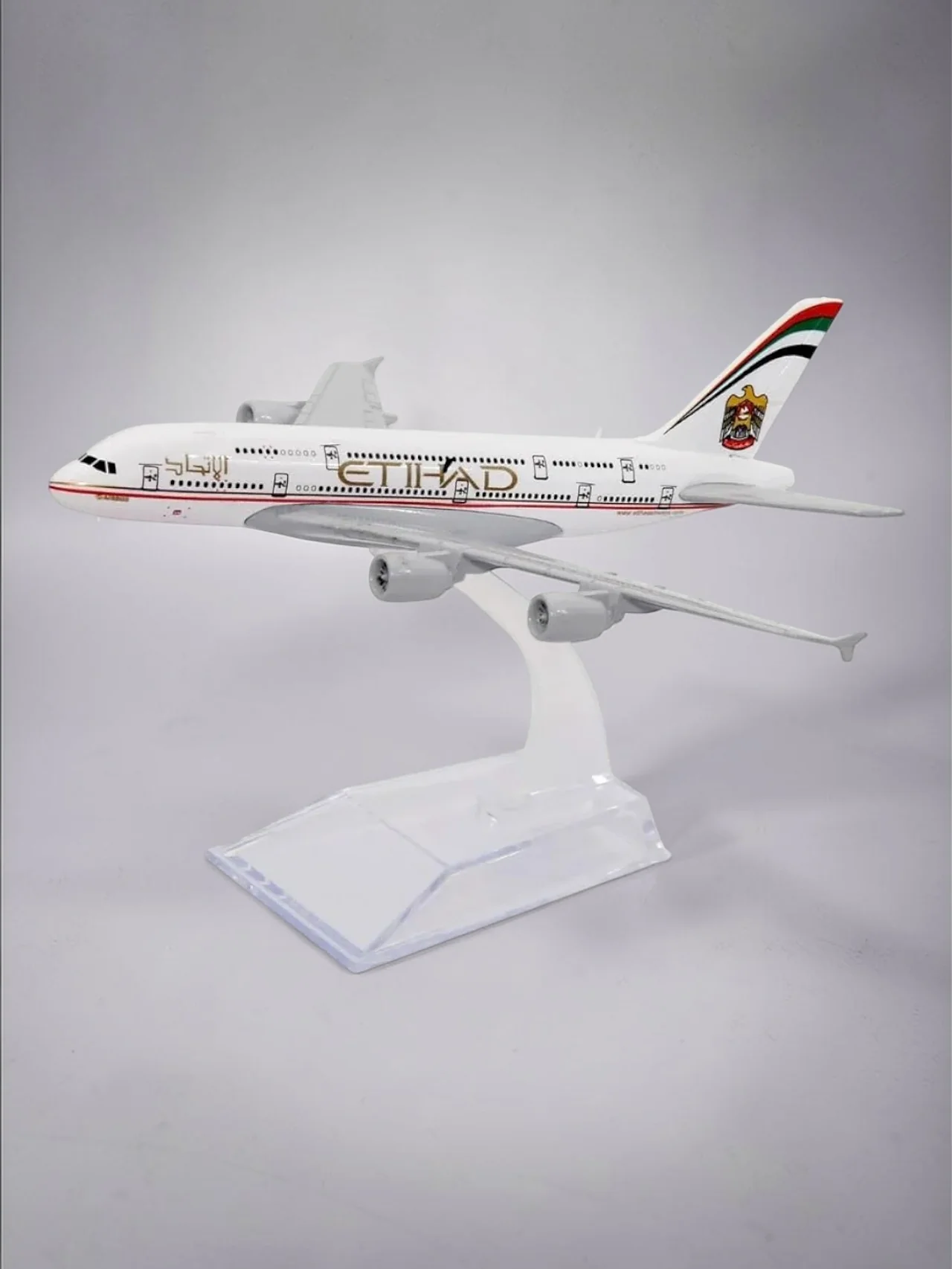 Aircraft Model Airbus ETIHAD Airlines A380 Model - 16cm Airplane Durable Construction (Code-102A) - Image 8