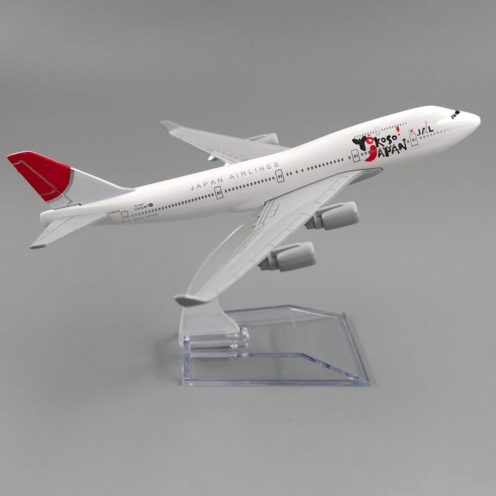 Aircraft Model Aircraft Boeing 747 Yokoso Japan JAL Airlines Model Alloy B747 Plane Airplane 16cm ( Code 128 )