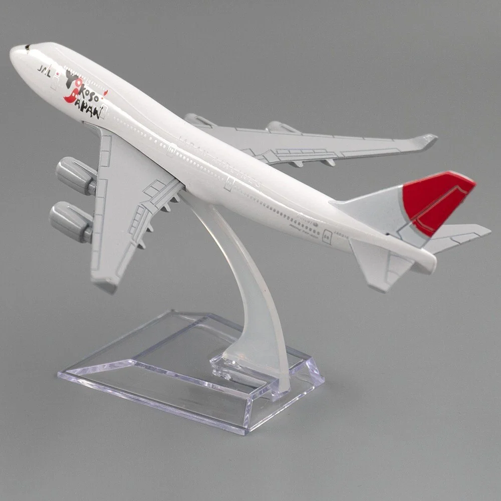 Aircraft Model Aircraft Boeing 747 Yokoso Japan JAL Airlines Model Alloy B747 Plane Airplane 16cm ( Code 128 ) - Image 4
