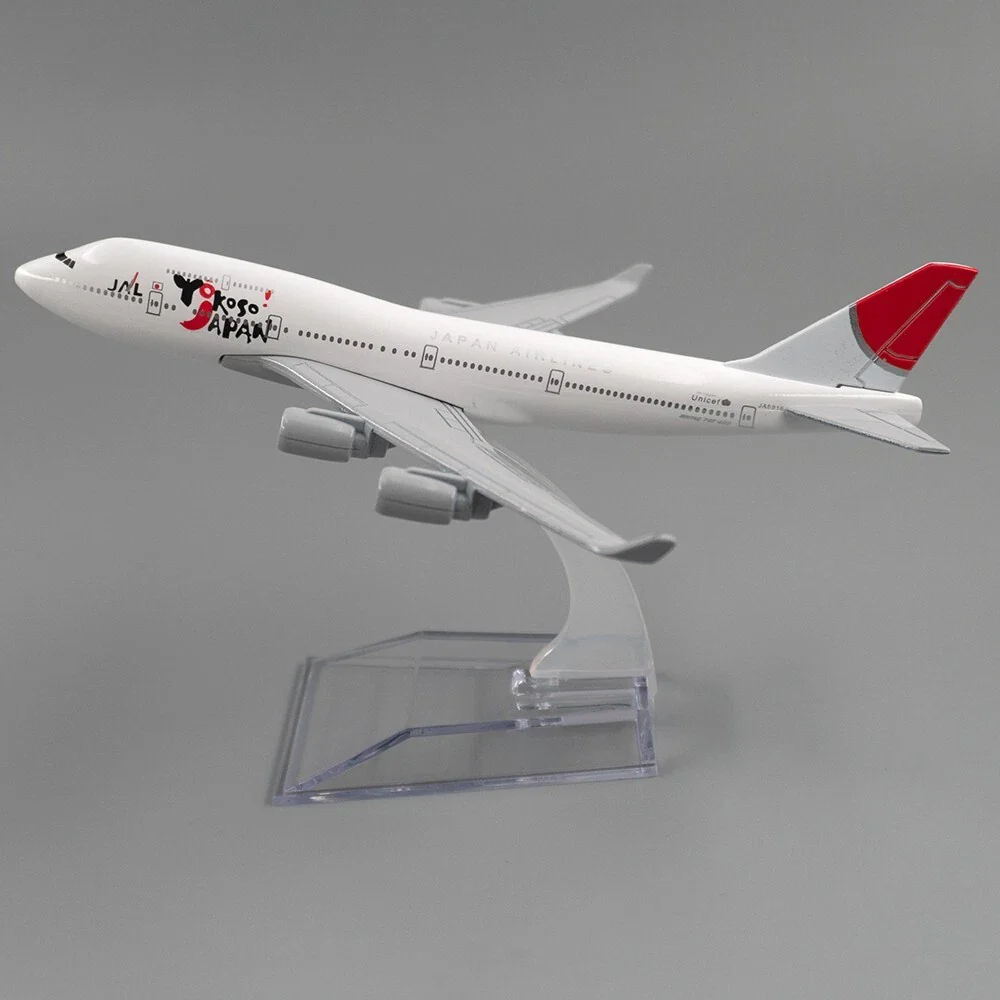 Aircraft Model Aircraft Boeing 747 Yokoso Japan JAL Airlines Model Alloy B747 Plane Airplane 16cm ( Code 128 ) - Image 5