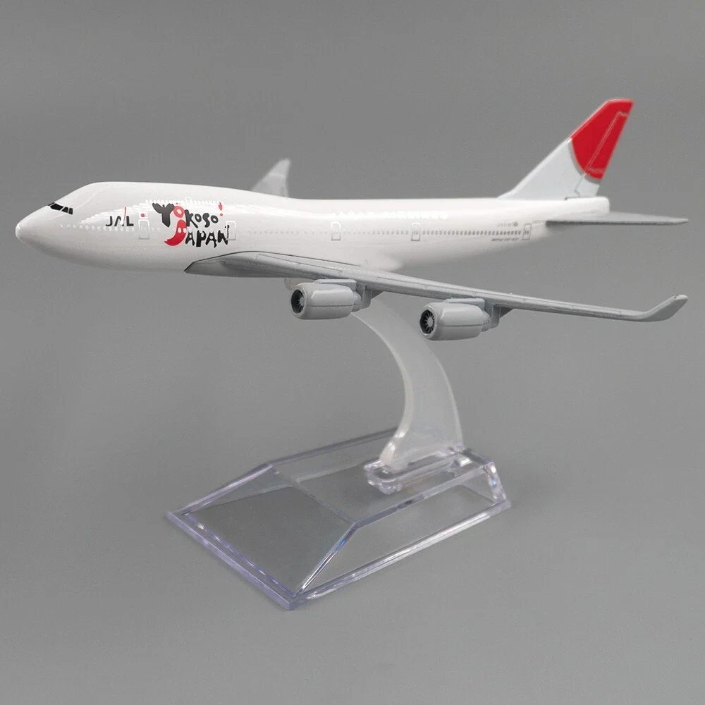 Aircraft Model Aircraft Boeing 747 Yokoso Japan JAL Airlines Model Alloy B747 Plane Airplane 16cm ( Code 128 ) - Image 6