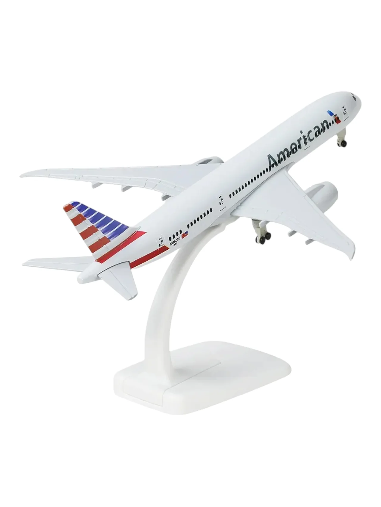 Aircraft model American 787 Diecast Metal Airplane Boeing 787 Model With Display Stand And Landing Wheels (20cm) Scale (No.309) - Image 4