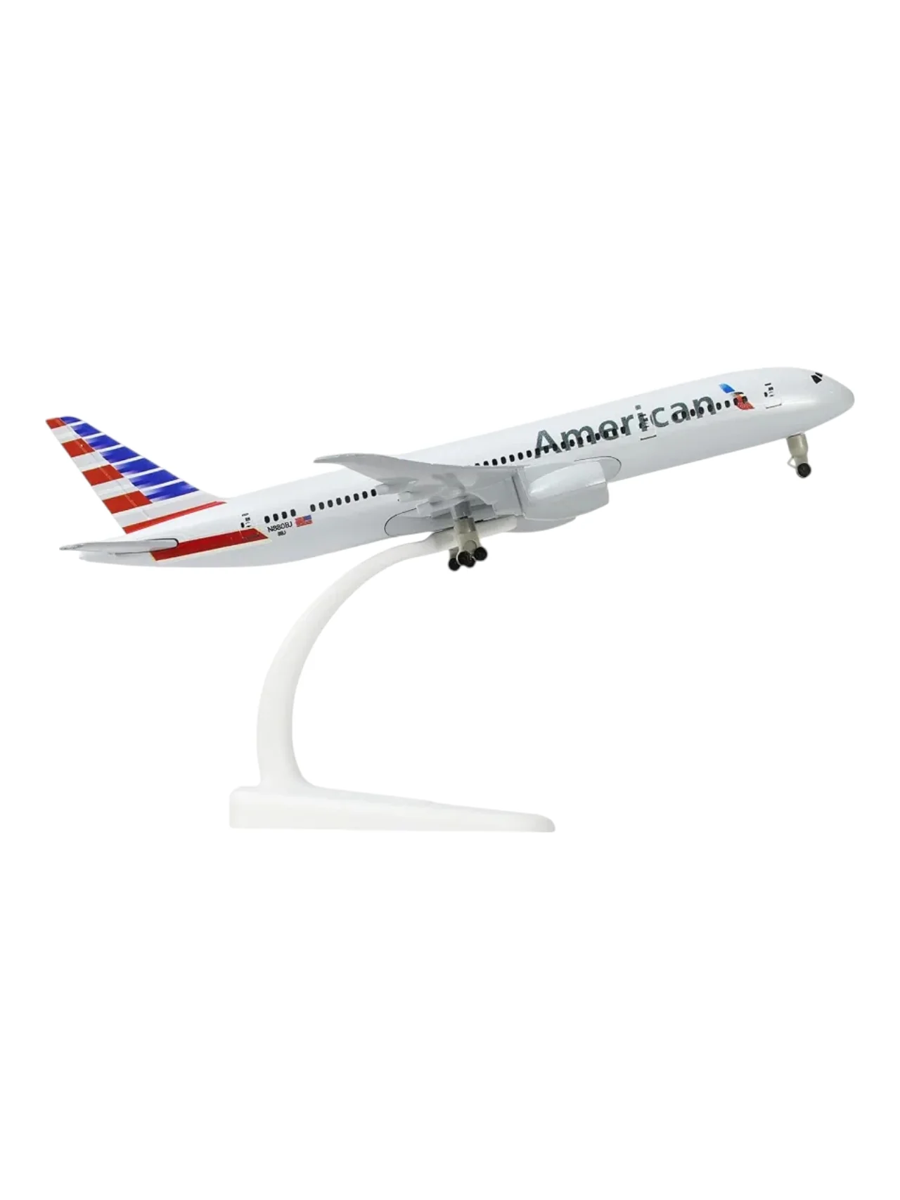 Aircraft model American 787 Diecast Metal Airplane Boeing 787 Model With Display Stand And Landing Wheels (20cm) Scale (No.309) - Image 5