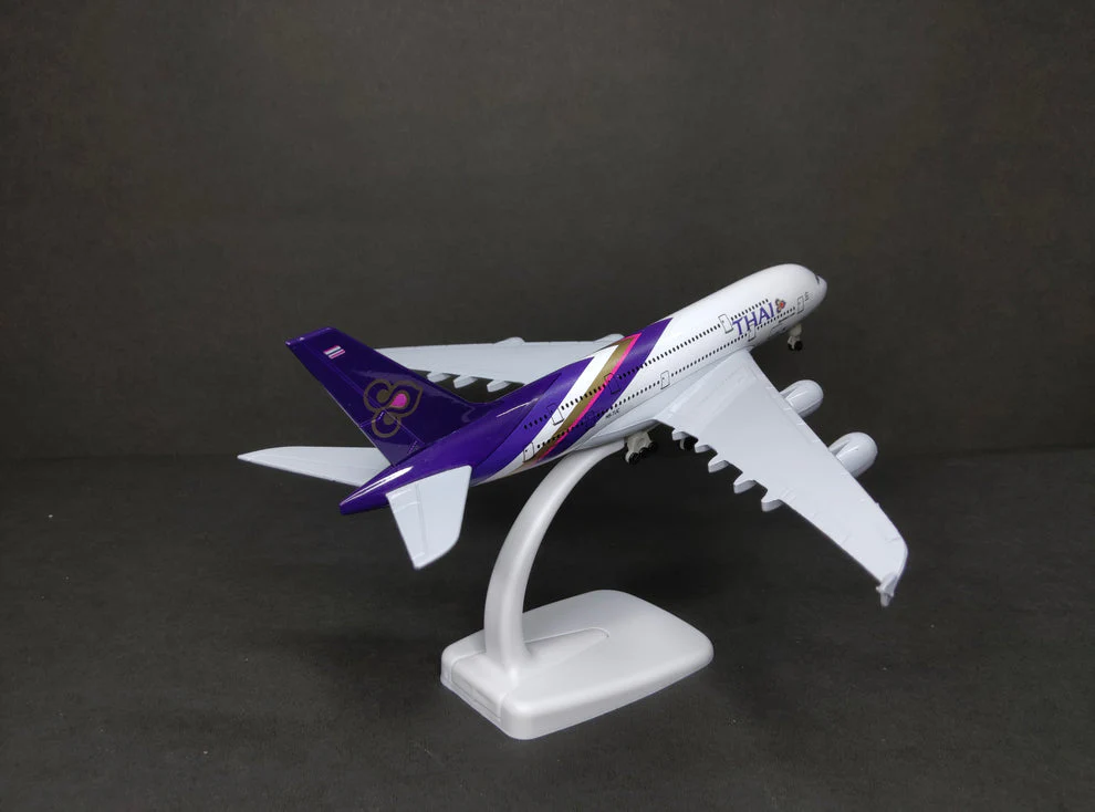 Aircraft 'Thai Airways Airbus A380-800 HS-TUC Diecast Airplane (No.302) 20cm' Scale Display Stand With Landing Wheels - Image 5