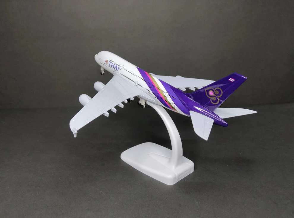 Aircraft 'Thai Airways Airbus A380-800 HS-TUC Diecast Airplane (No.302) 20cm' Scale Display Stand With Landing Wheels - Image 6