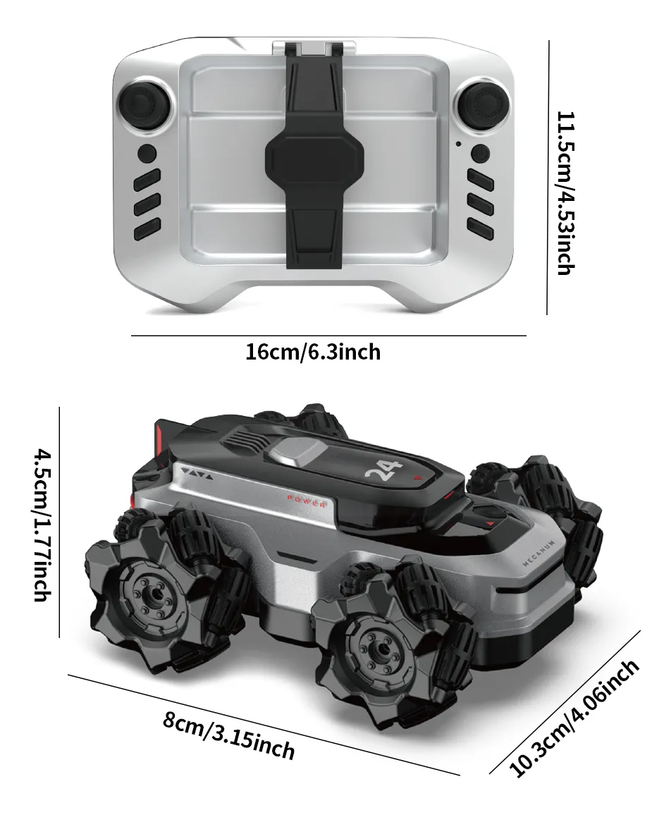 Amphibious Remote Control Car - Waterproof RC Stunt Car for Kids with 360° Spins, 50 Min Batteries,High-Speed, All-Terrain, One car with two kinds of wheels make more fun - Image 2