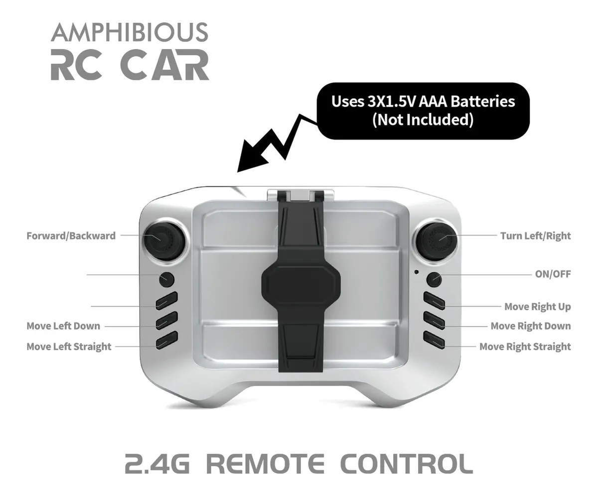 Amphibious Remote Control Car - Waterproof RC Stunt Car for Kids with 360° Spins, 50 Min Batteries,High-Speed, All-Terrain, One car with two kinds of wheels make more fun - Image 5