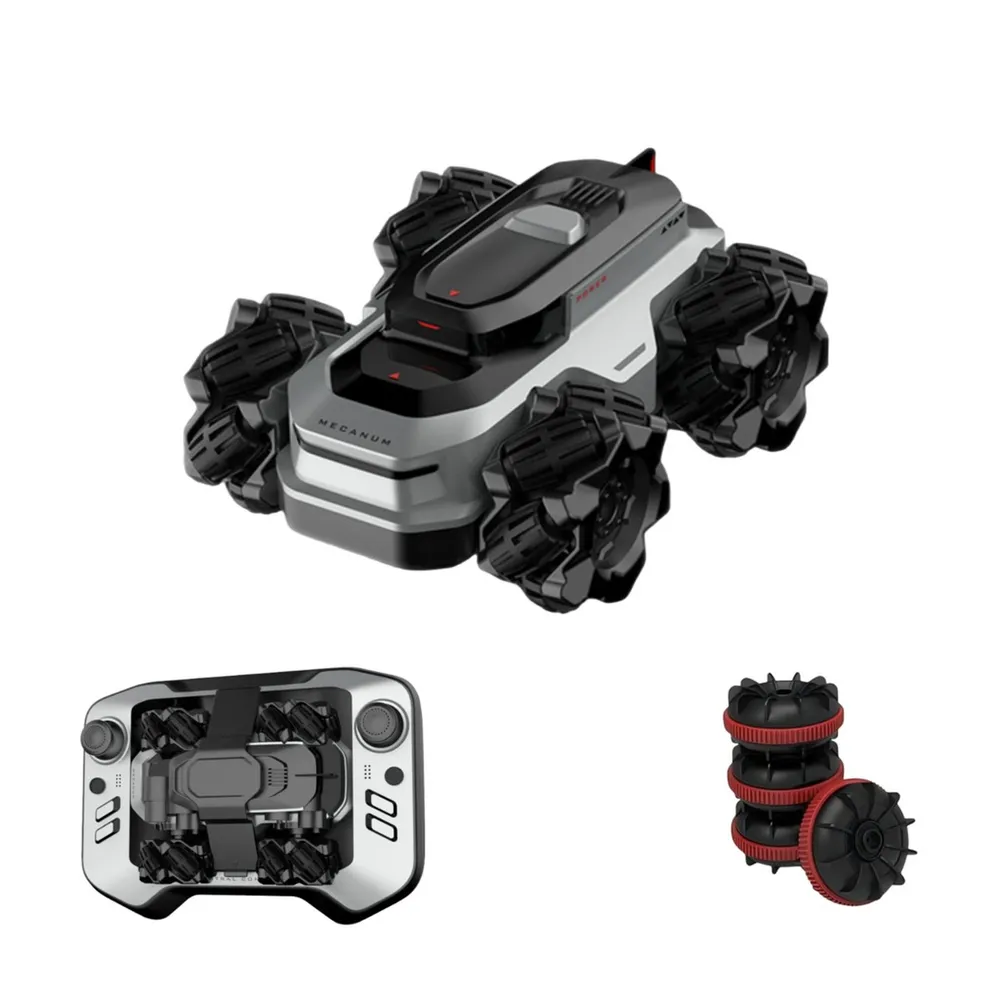 Amphibious Remote Control Car - Waterproof RC Stunt Car for Kids with 360° Spins, 50 Min Batteries,High-Speed, All-Terrain, One car with two kinds of wheels make more fun - Image 8