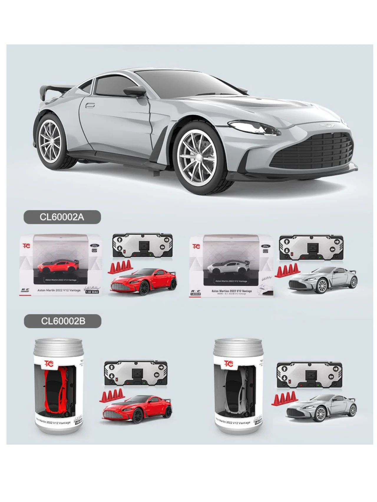 Aston Martin 2022 V12 Vantage 1:60 Scale Remote Control (RC) - Image 2