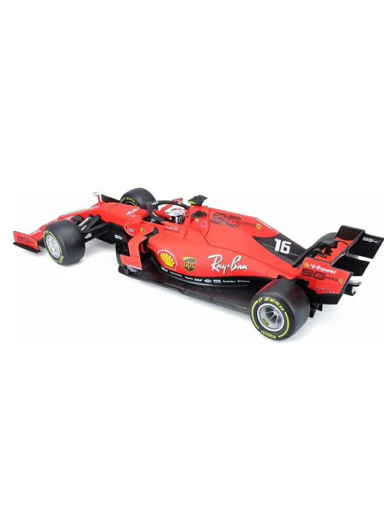 Bburago 1:18 Ferrari Racing SF90 C. Leclerc(Box damaged car mint condition) - Image 3