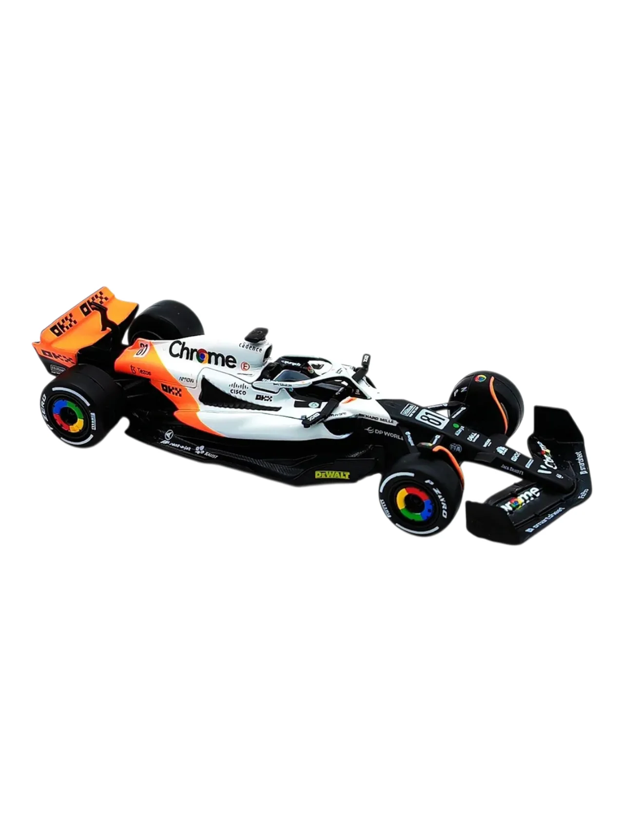Bburago 1/43 Scale Formula 1 McLaren F1 MCL60 Monaco Grand Prix Collection - #4 Lando Norris - Image 6