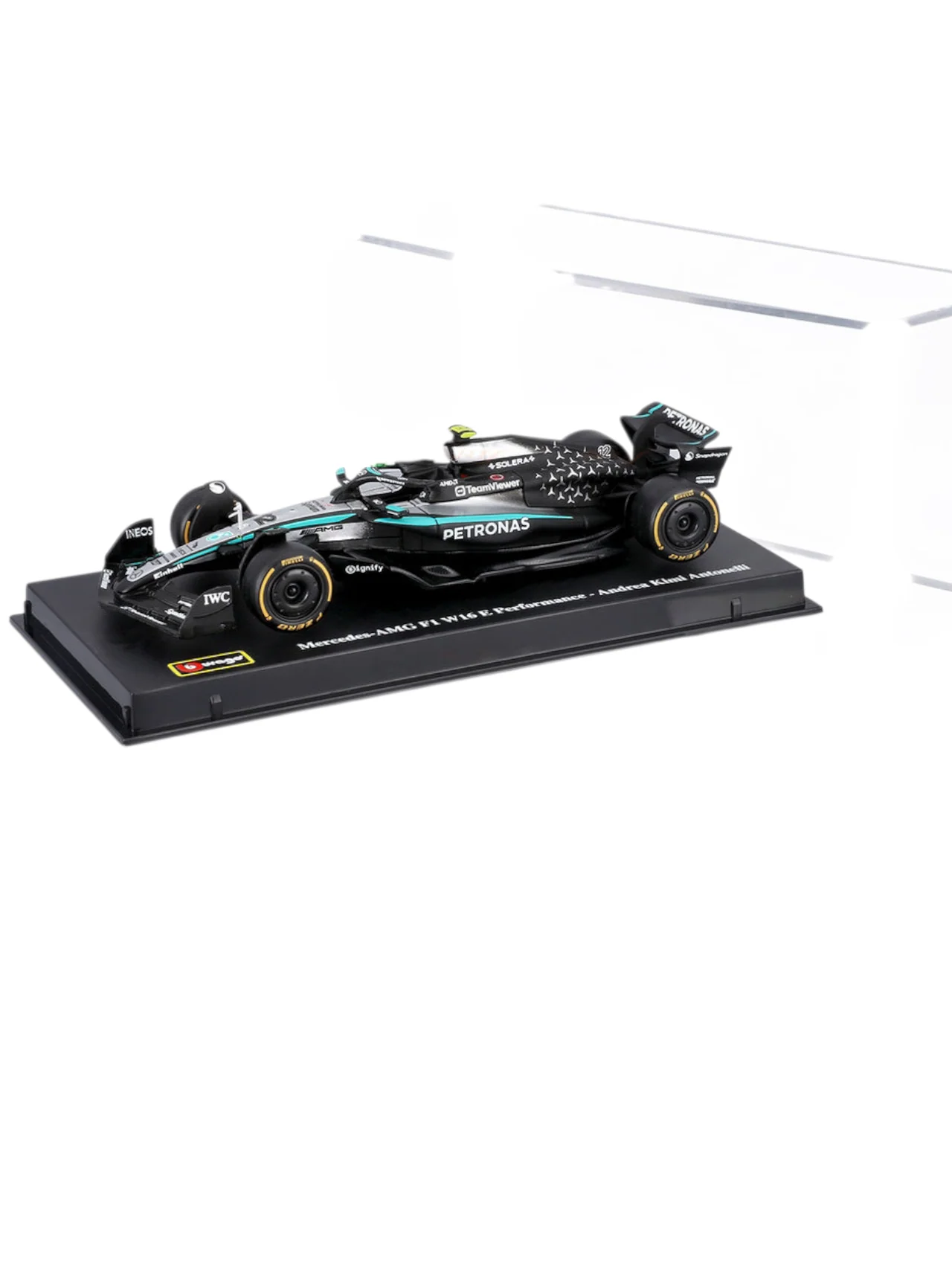 Bburago 2025 formula 1 ( f1 ) No.12 Mercedes amg f1 w16 E Performance andrea kimi Antonelli 1:43 Scale #18-38237A - Image 4