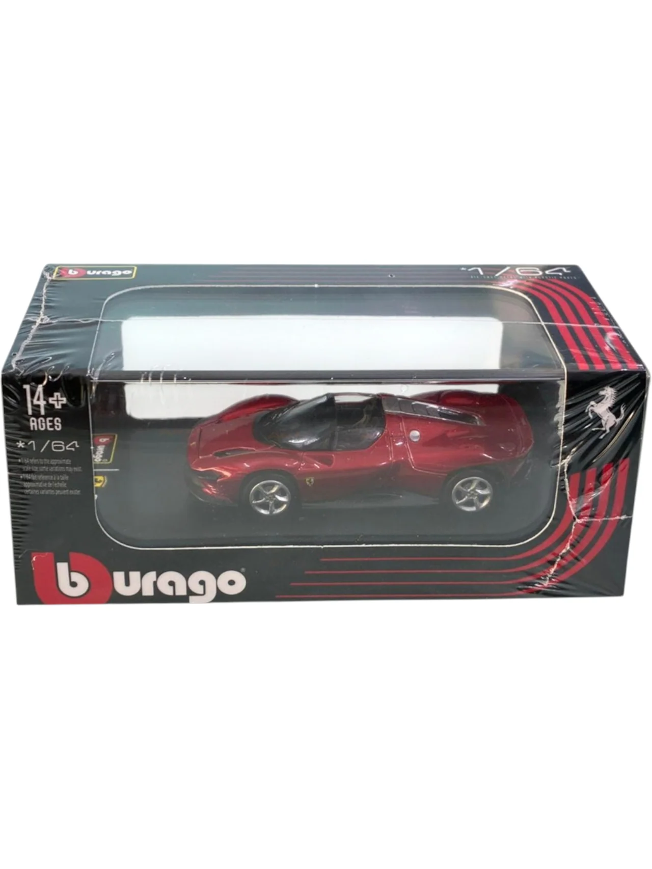 Bhurago DAYTONA SP3 Luxury Red Ferrari Sports Car Die-cast Model Premium Finish 1:64 Scale 28-56322RD