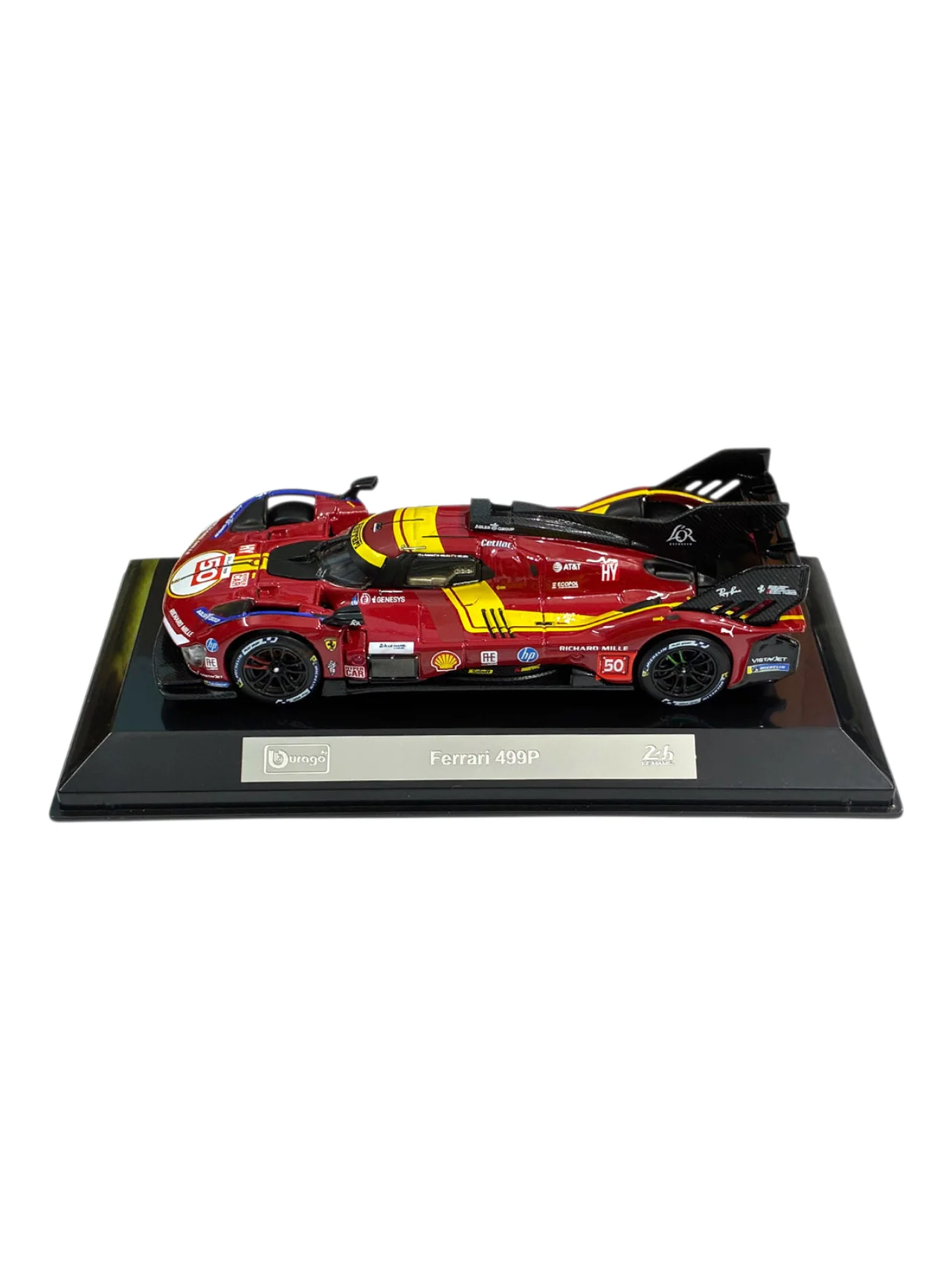 Bburago 'Ferrari 499p Racing No.51 Imported 1:43 Scale die-cast Model (With Acrylic Case)