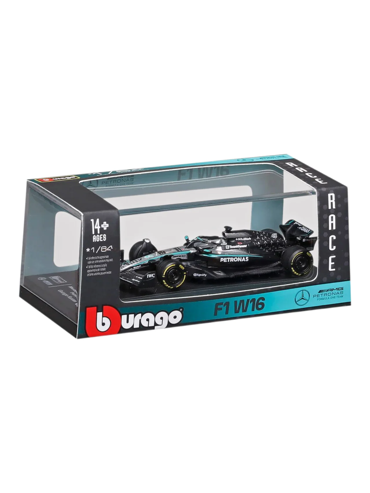 Bburago Formula 1 (F1) 2025 Mercedes-AMG F1 W16 E George Russell No-63 1:64 Scale - Image 6