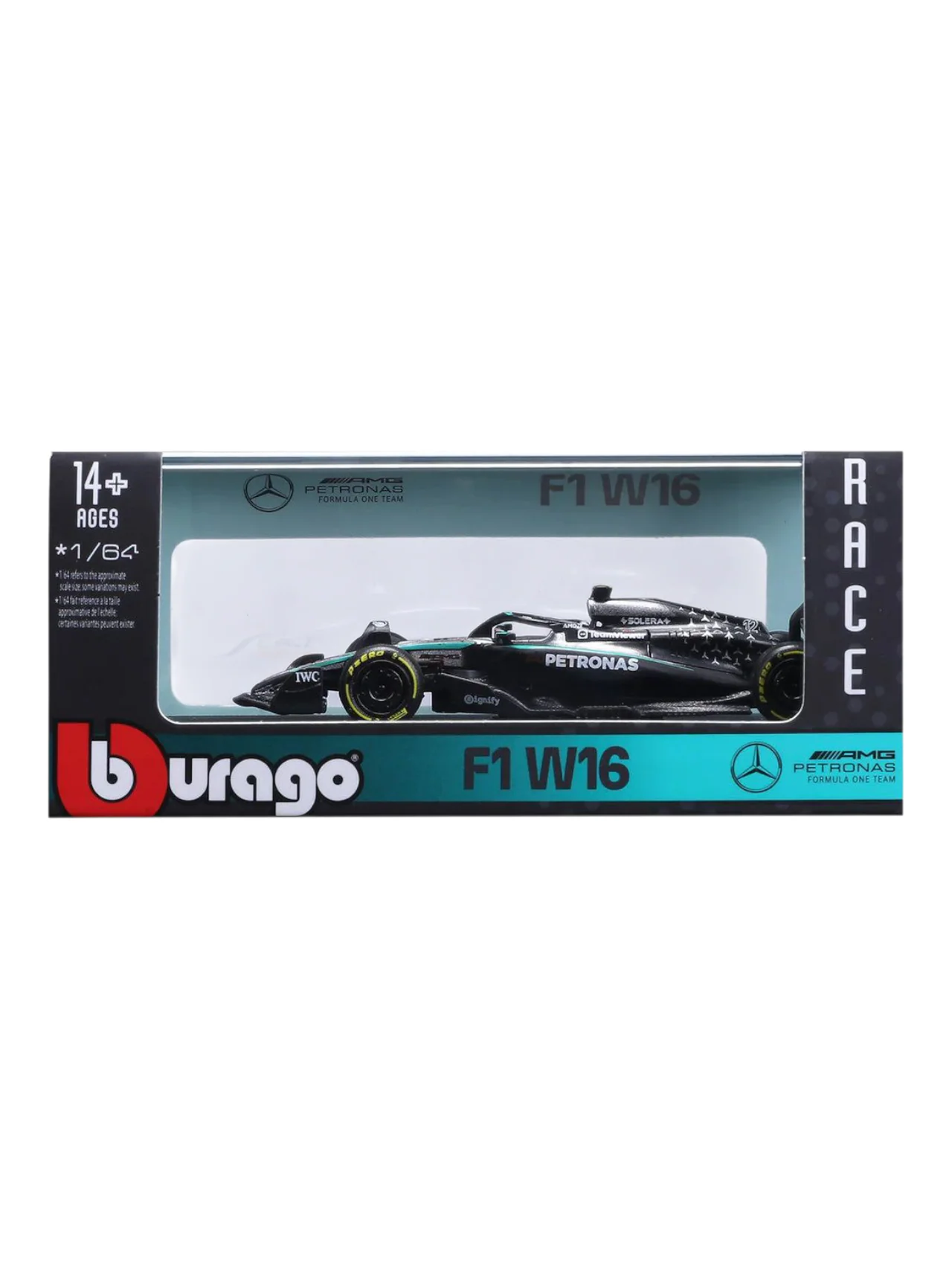 Bburago Formula 1 2025 Mercedes-AMG F1 W16 E Kimi Antonelli No-12 1:64 Scale - Image 2