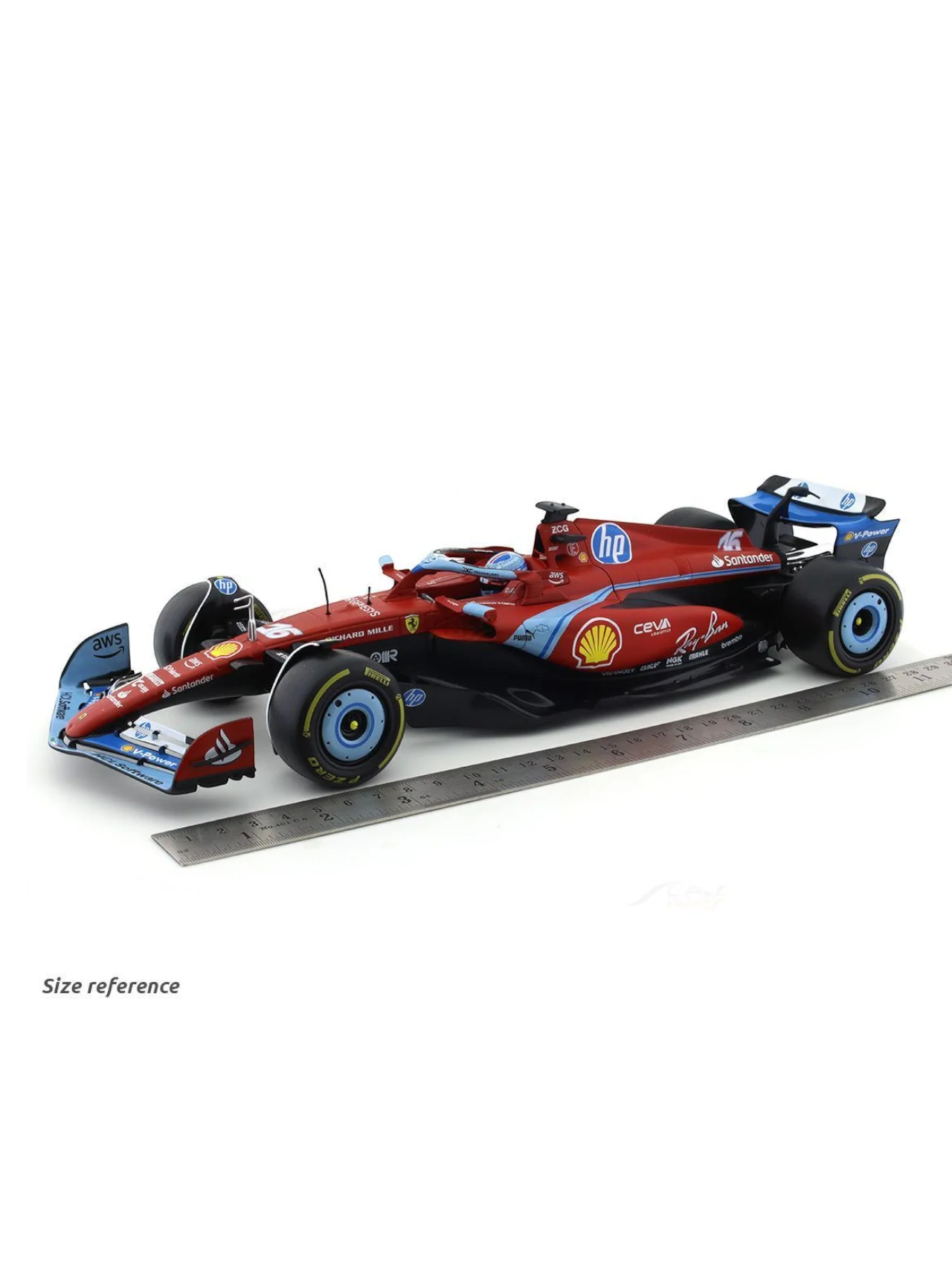 Bburago Formula 1 (F1) Ferrari Miami GP SF-24 16 No Charles Leclerc 1:18 Scale Diecast - Image 12