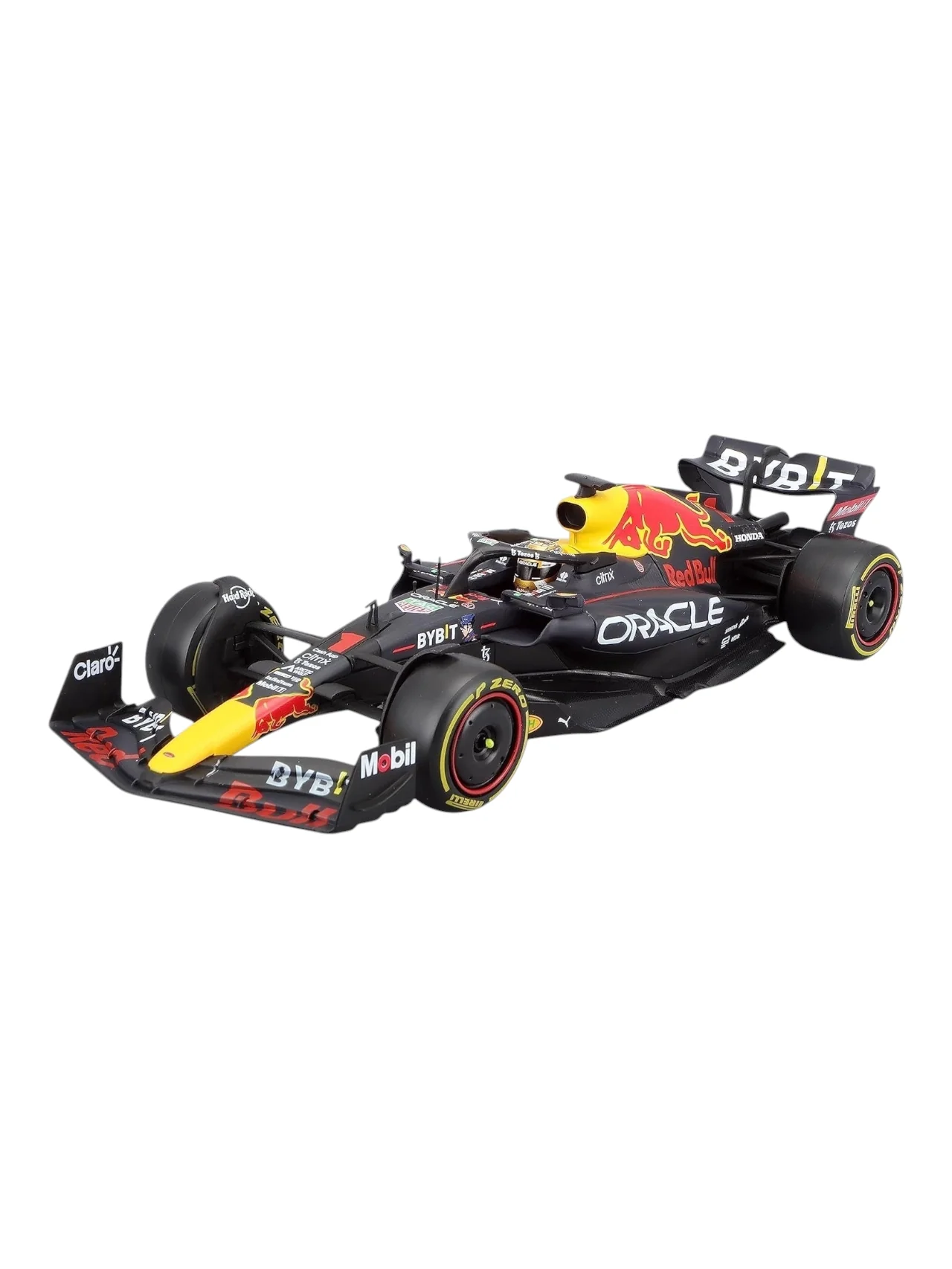 Bburago Formula 1 (F1) Oracle Redbull Winner Abu Dhabi Grand Prix 2022 Max Verstappen 1:24 Scale ( Acrylic case damage car mint condition) - Image 2