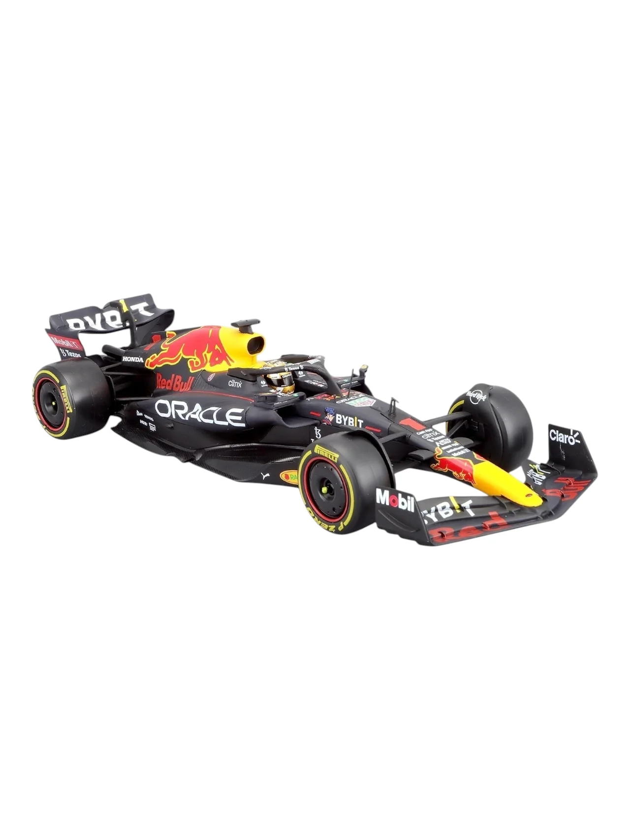 Bburago Formula 1 (F1) Oracle Redbull Winner Abu Dhabi Grand Prix 2022 Max Verstappen 1:24 Scale ( Acrylic case damage car mint condition) - Image 3