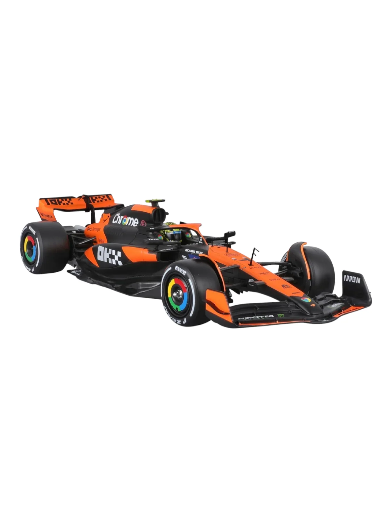 Bburago Formula 1 (F1) Mclaren MCL38-Miami Grand Prix 2024 #4 Lando Norris Diecast 1:24 Scale (With Acrylic Case) - Image 2