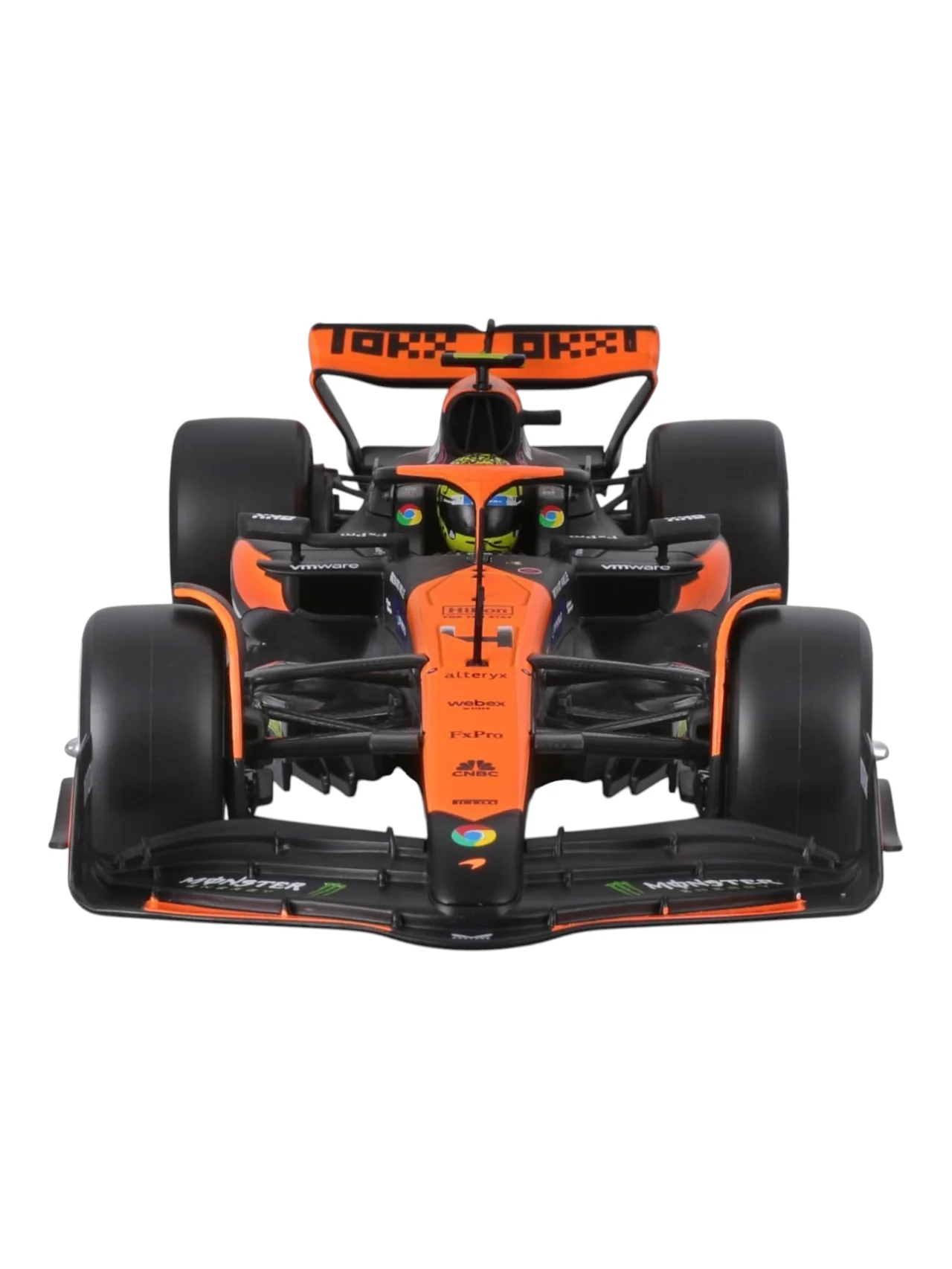 Bburago Formula 1 (F1) Mclaren MCL38-Miami Grand Prix 2024 #4 Lando Norris Diecast 1:24 Scale (With Acrylic Case) - Image 4