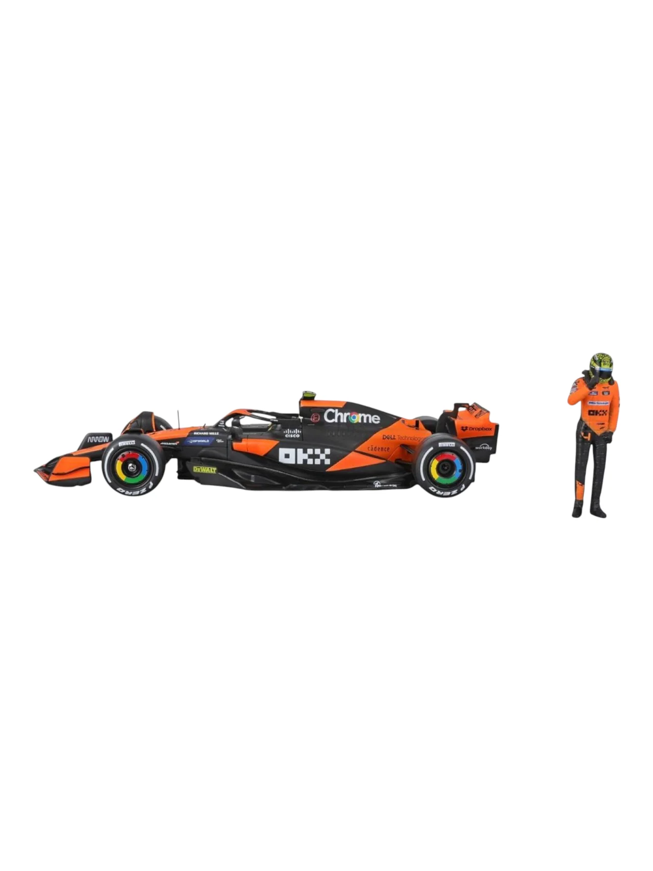 Bburago Formula 1 (F1) Mclaren MCL38 Miami Grand Prix 2024 #4 Lando Norris Diecast 1:24 Scale - Image 3