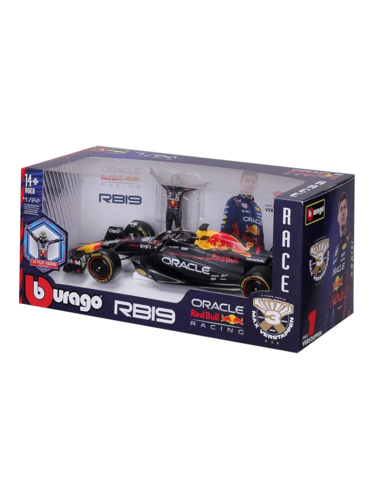 Bburago Formula 1 (F1) Oracle Redbull Racing RB19 3 Times World Champion Diecast 1:24 Scale - Image 6