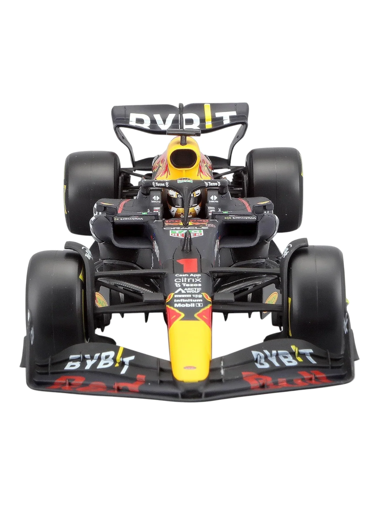 Bburago Formula 1 (F1) Oracle Redbull Winner Abu Dhabi Grand Prix 2022 Max Verstappen 1:24 Scale (With Acrylic Case) - Image 6