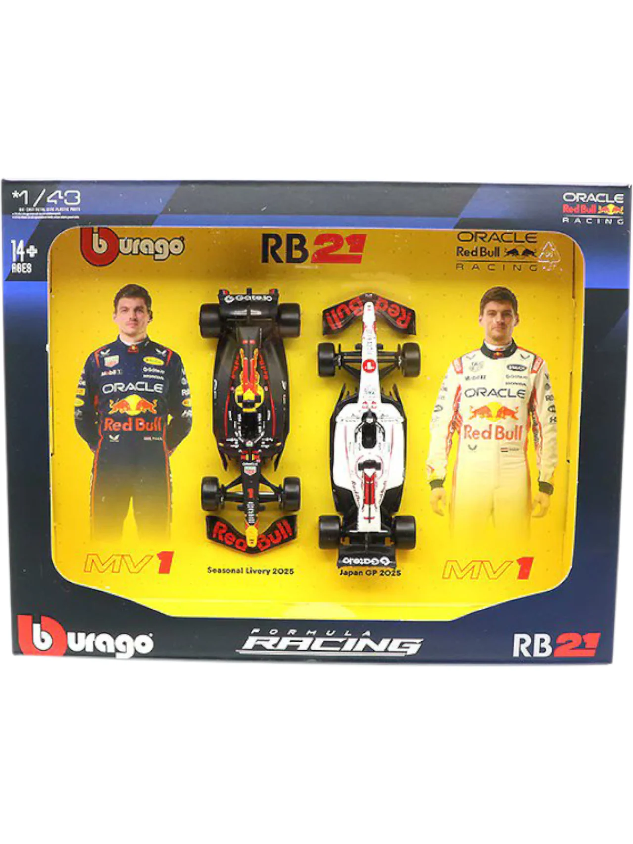 Bburago Formula F1 Racing RB21 MV1 Seasonal Livery 2025 1:43 Scale Bburago- 18-38099-V1