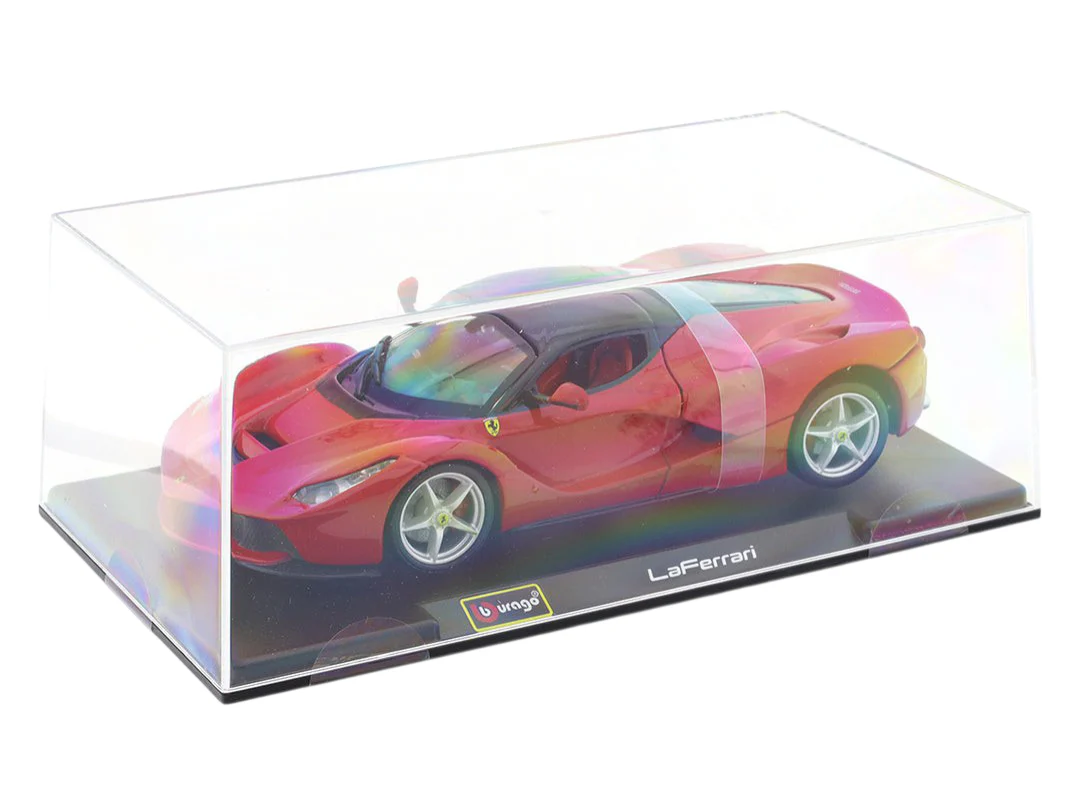 Bburago LaFerrari red with Acrylic Case 1:24  diecast Scale Model car collectible